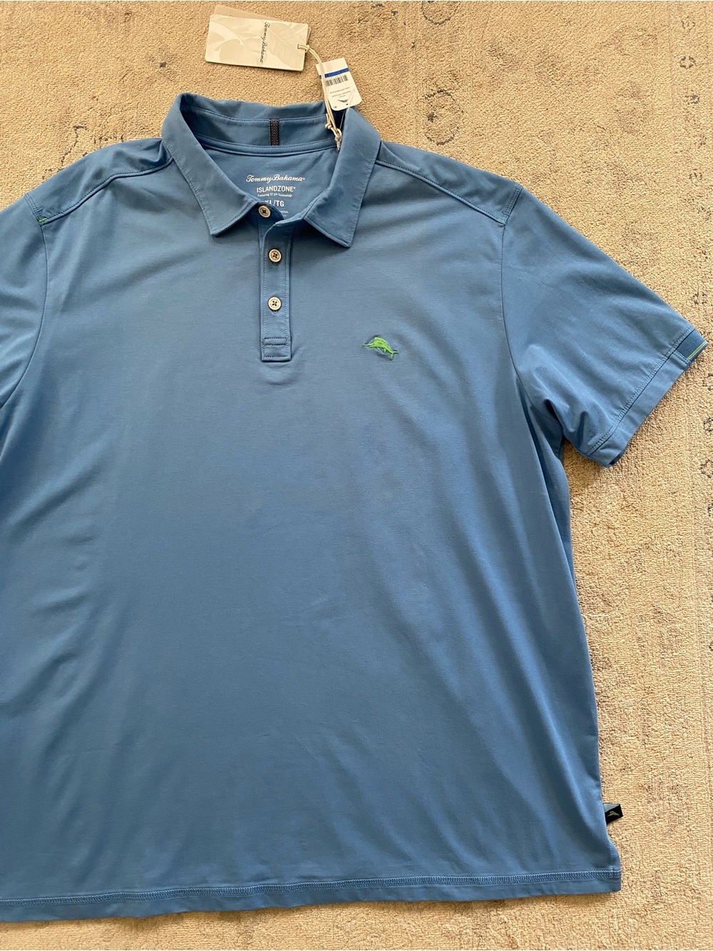 Tommy Bahama Island Zone Polo Blue XL NWT Short Sleeve